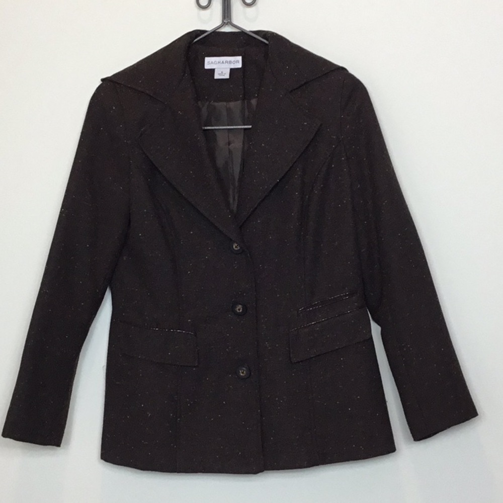 SagHarbor blazer size 6 brown